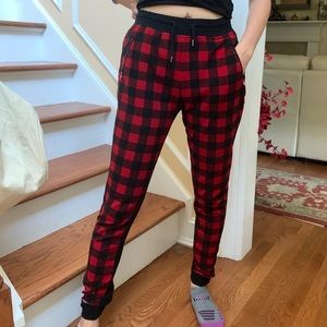 Plaid joggers
